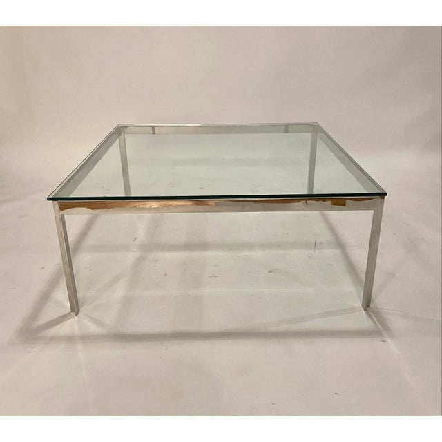 Mid-Century Modern Mid-Century Modern Chrome and Glass Cocktail Table For Sale - Image 3 of 6