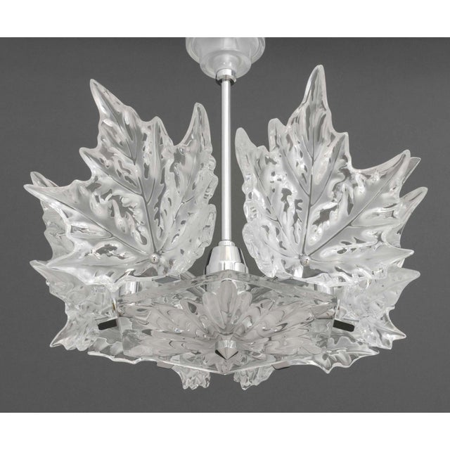 Lalique Crystal "Champs-Elysees" Two-Tier Chandelier For Sale - Image 10 of 13