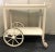 1950s Vintage Wooden Bar Cart With Removable Mercury Glass Tray Top For Sale - Image 5 of 12