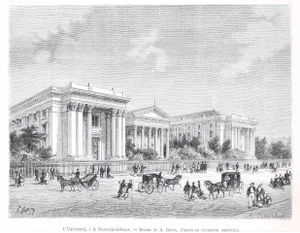 L'Université - View of New Orleans - Woodcut Print After A. Deroy - 1880 1880