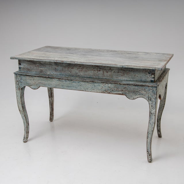 Blue-Painted Pétrin Table, 19th Century For Sale - Image 6 of 6