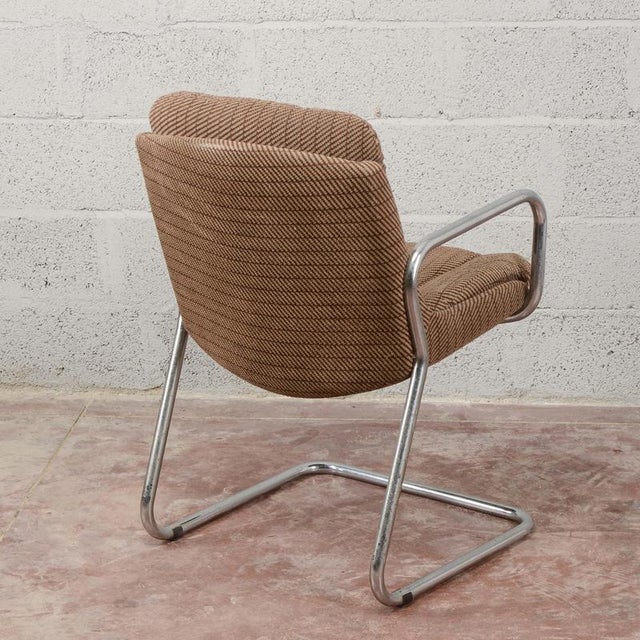 Textile Vintage Lounge Chair in Padded Fabric, 1970s For Sale - Image 7 of 9
