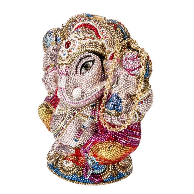 2020s Judith Leiber Ganesh Crystal Evening Clutch Bag Minaudiere Shoulder For Sale In Los Angeles - Image 6 of 10