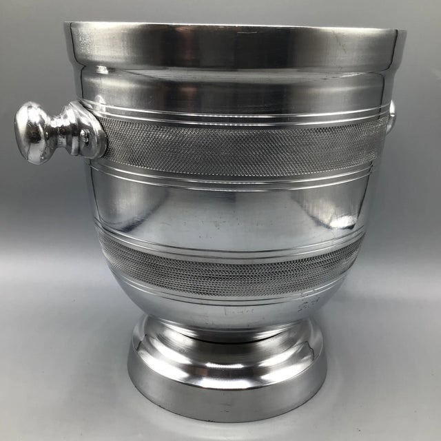 Traditional Aluminum Knob Handle Champagne/Wine Cooler Bucket For Sale - Image 3 of 12