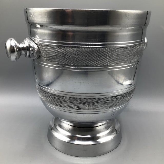 Traditional Vintage Aluminum Knob Handle Champagne/Wine Cooler Bucket For Sale - Image 3 of 12