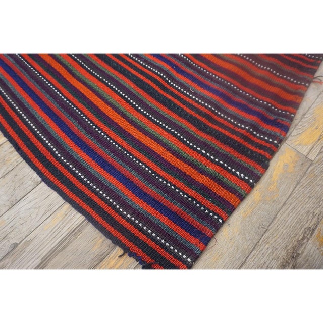 Textile 1950s Multi Field Geometric Stripe Vintage Turkish Decorative Kilim Rug For Sale - Image 7 of 7