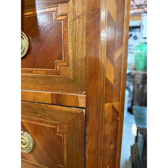 French Louis XV Style Marquetry Chiffonier, Walnut & Mahogany, C. 1800-1840 For Sale - Image 9 of 10