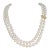 Diamond Akoya Pearl 14 Karat 2-Strand Necklace Certified For Sale