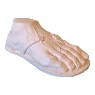 Grand Tour Plaster Foot Sculpture in the Neoclassical Taste For Sale