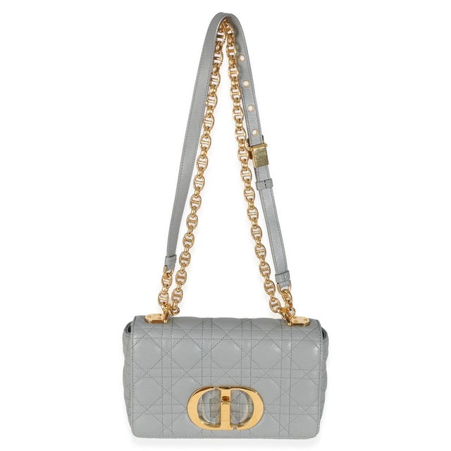 Blue Blue Supple Calfskin Small Caro Chain Bag For Sale - Image 8 of 9