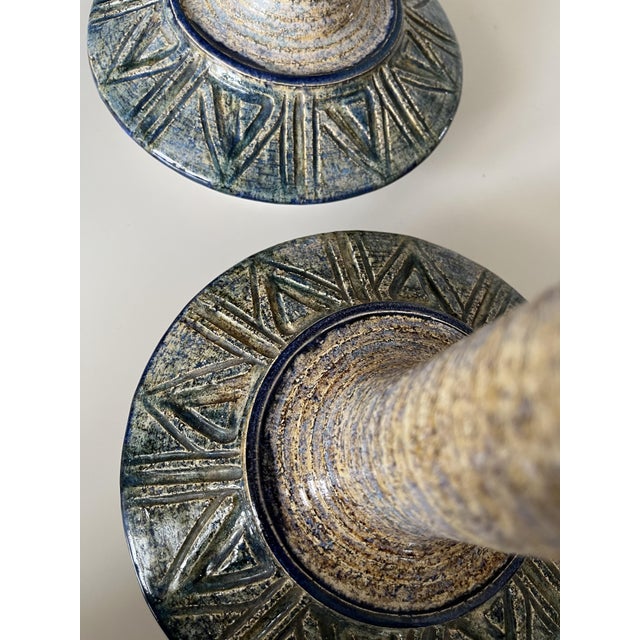Ceramic Handmade Stoneware Table Lamps by Jette Hellerøe for Axella, Denmark, 1970s, Set of 2 For Sale - Image 7 of 12