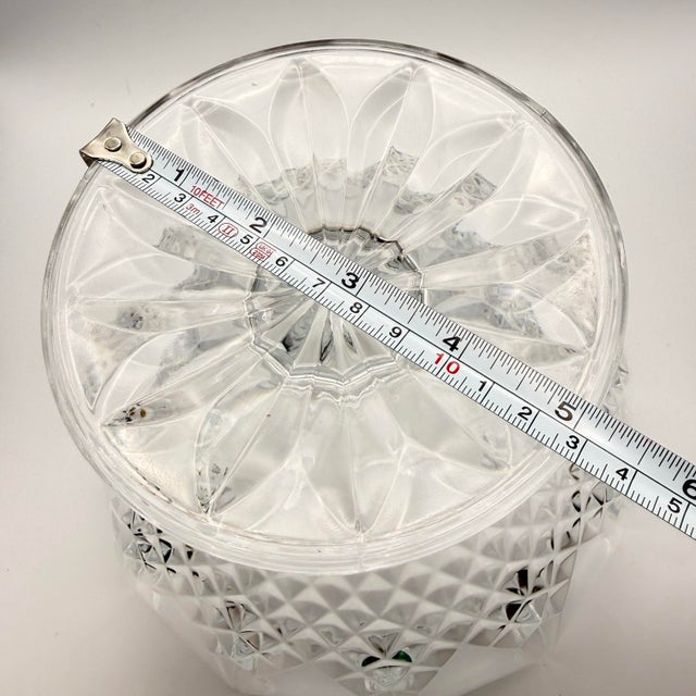 Transparent Vintage Cristal d'Arques Longchamp Crystal Footed Bowl Compote Pedestal Dish For Sale - Image 8 of 12