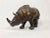 Vintage Leather Rhino Sculpture Figure, 1960s For Sale - Image 9 of 10