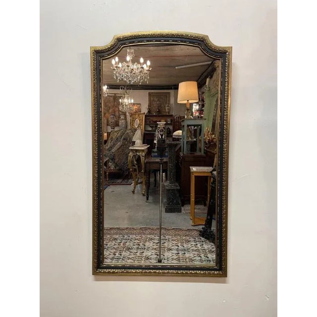 Vintage French Mirror in Parcel and Gilt Wood For Sale - Image 5 of 5