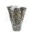 Hand blown dark olive and white mottled glass Fazzoletto handkerchief vase with cut and polished pontil. Murano, Italy,...