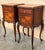 French Louis XV Style Walnut Nightstands with Marble Top, 1930s, Set of 2 For Sale - Image 3 of 18