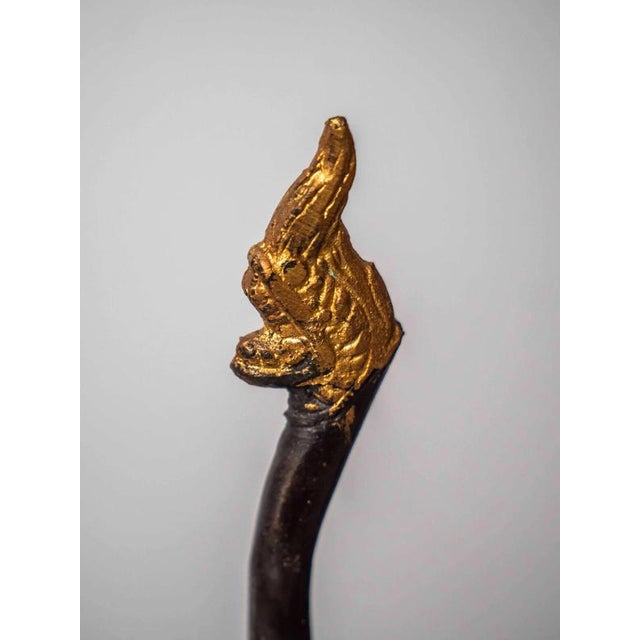 Wood Golden Statuette of Thai Dancer For Sale - Image 7 of 11
