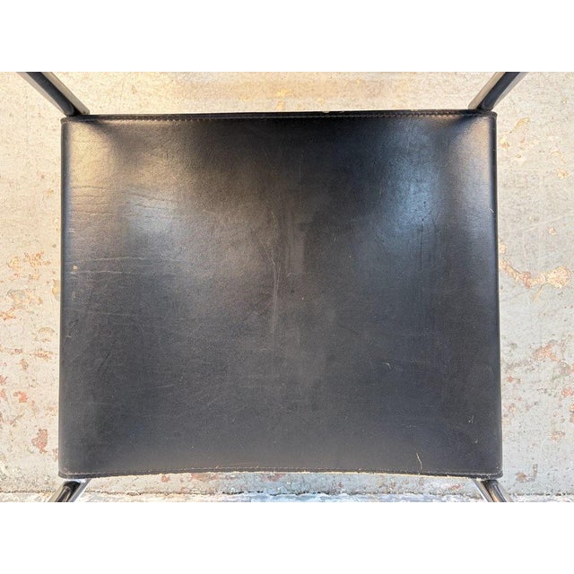 Vintage Le Corbusier Leather "Lc1 Basculant" Sling Chairs for Cassina For Sale - Image 17 of 17