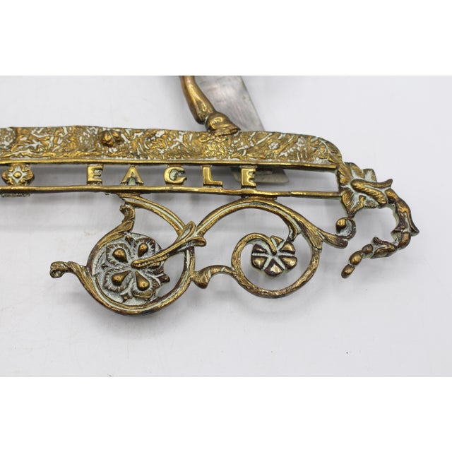 Mid-19th Century English Brass "Black Eagle" Prancing Horse Hanging Souvenir For Sale - Image 4 of 5