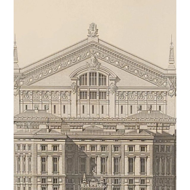French View of the Paris Opera House, France, 19th Century For Sale - Image 3 of 9