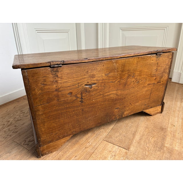 Wood Large Antique Chest in Elm, 1890s For Sale - Image 7 of 12