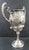 1900s Victorian Silver Plated Trophy Cup Cast Scroll Handles Chased Floral Design For Sale In Miami - Image 6 of 12