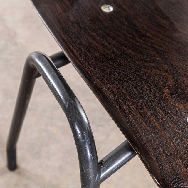 Gray Laminated Ebonised Gun Metal Dining Chairs, 1960s For Sale - Image 8 of 12