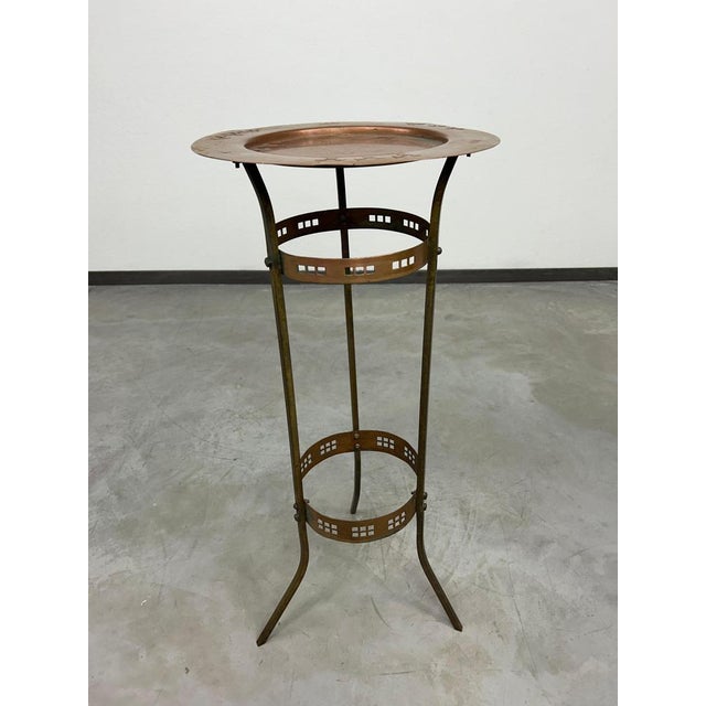 Viena Secession Brass Side Table by Josef Hoffmann, 1890s For Sale - Image 6 of 8