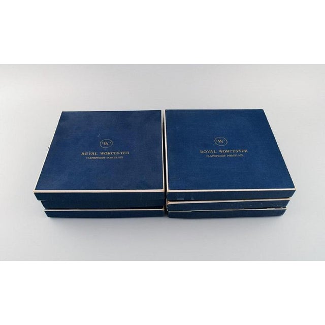 Ceramic Round Porcelain Dishes with Corn Cobs from Royal Worcester, England, 1960s, Set of 6 For Sale - Image 7 of 8