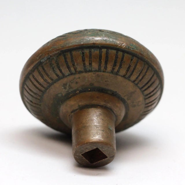 Antique Hopkins & Dickinson Bronze Classic Door Knob For Sale - Image 4 of 4