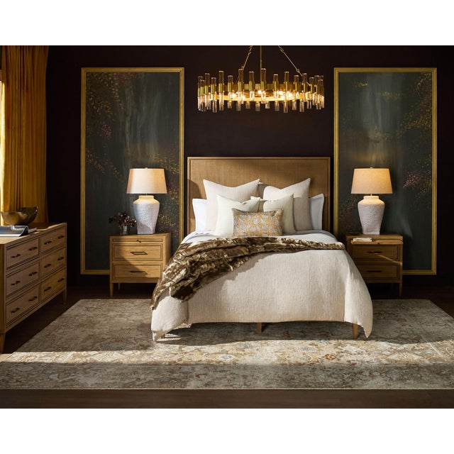 Transform your bedroom into a serene sanctuary with the Hermosa Wood Bed, an exquisite blend of natural elegance and...