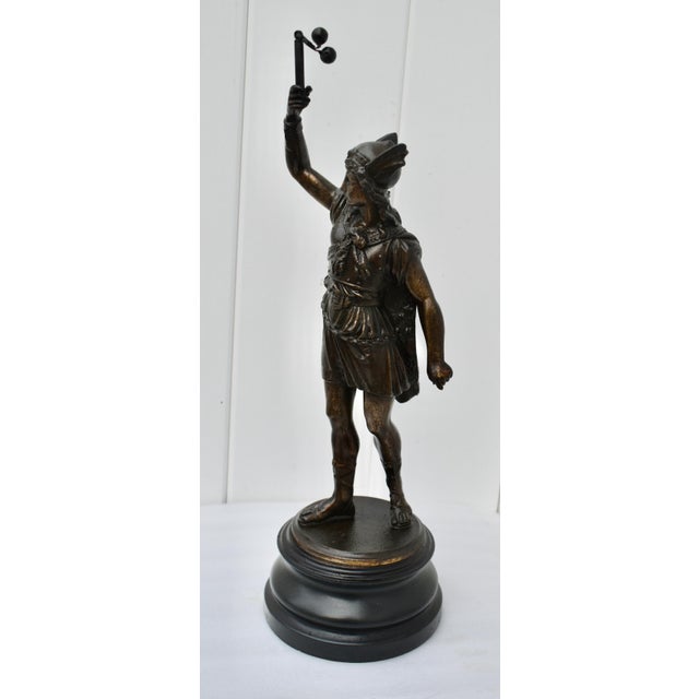 Antique Spelter Bronze Finish Roman Warrior Statue For Sale - Image 11 of 12