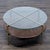Modern Williams Sonoma Round Glass and Wood Coffee Table For Sale - Image 3 of 5