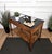 Wood Mid-Century Art Deco Italian Walnut Burl Glass Writing Desk Table, 1940s For Sale - Image 7 of 10
