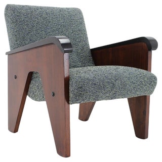 Oak Armchair, Czechoslovakia, 1960s For Sale