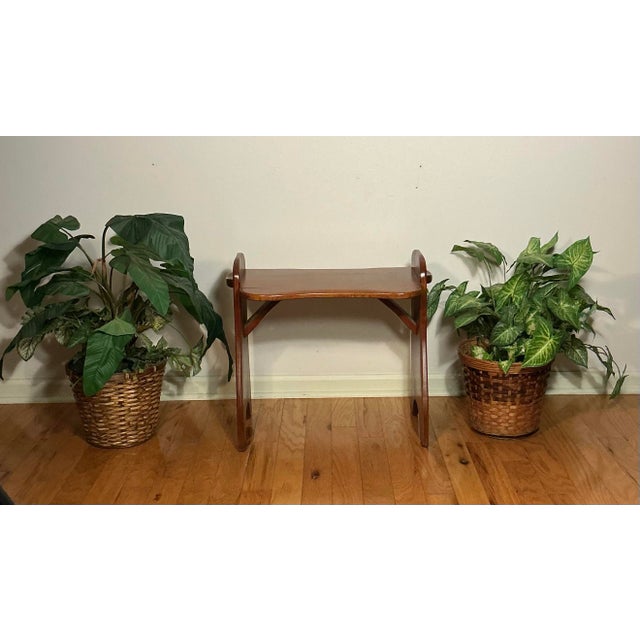 Vintage Cushman Colonial Creations Model 2052 Vanity Bench Stool Molly Stark, C. 1940s For Sale - Image 12 of 12