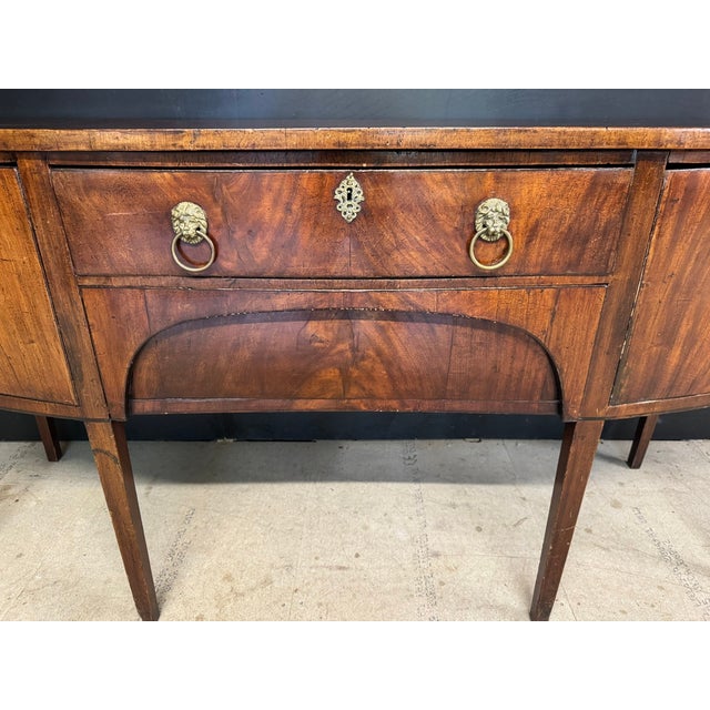 Georgian Mahogany Sideboard with Brass Handles, 1800 For Sale - Image 10 of 12