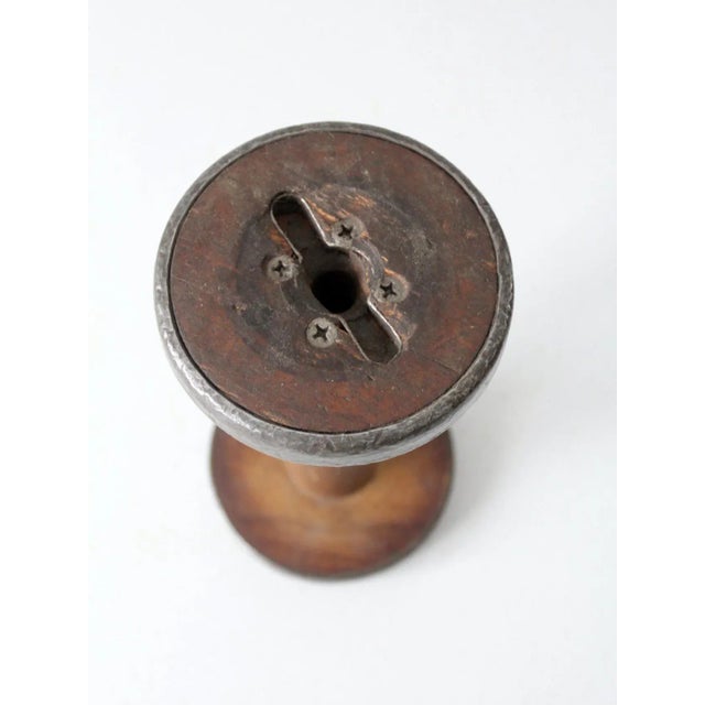 Late 19th Century Antique Industrial Wooden Spool For Sale - Image 5 of 10