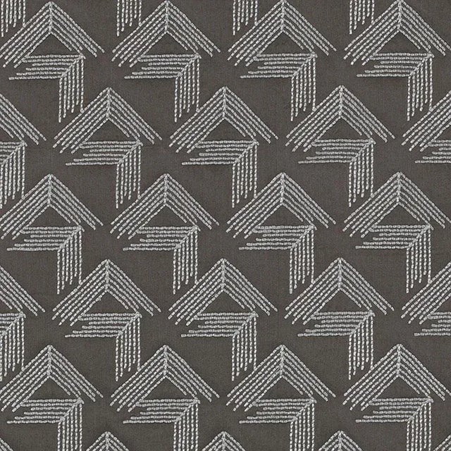 Inspired by a document in our archives, this design evokes Art Deco and 1920s Chinese motifs. Rough, matte embroidery on a...