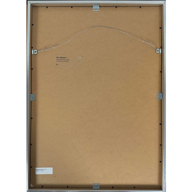 Drawing/Sketching Materials Postmodern Abstract Geometric Charcoal Sketch by Ken Warwick, Framed For Sale - Image 7 of 8