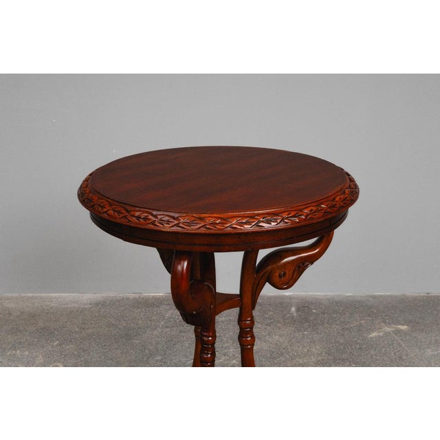 Biedermeier Style Side Table in Mahogany, Late 20th Century For Sale - Image 5 of 15
