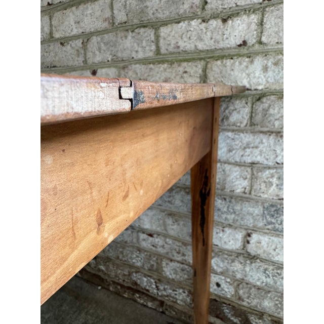 Vintage Wooden Side Table With Drawer For Sale - Image 14 of 16