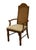 SINGER FURNITURE Solid Pecan Italian Mediterranean Style Cane Back Dining Arm Chair 43.5" High 21.5" Wide 22.5" Deep Seat:...