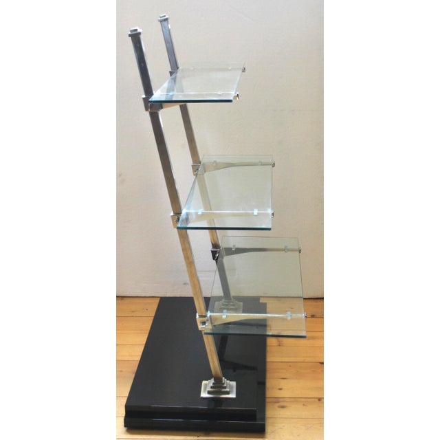 French Art Deco Etagere Shelf in Metal and Glass, 1930s For Sale - Image 14 of 14