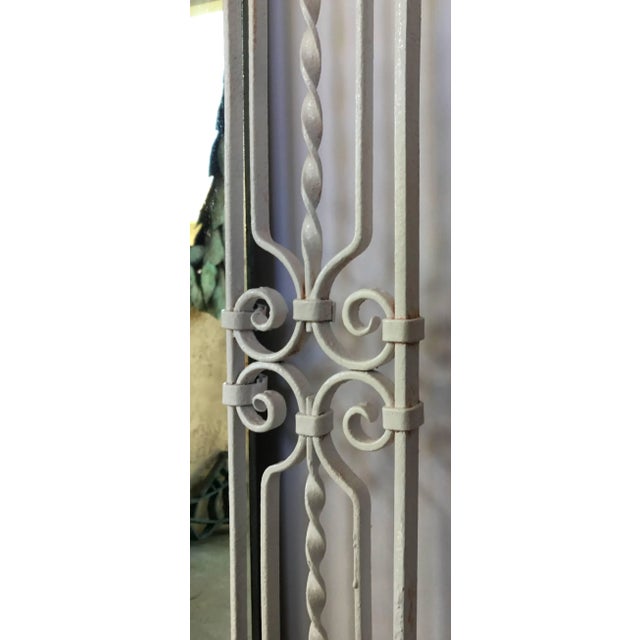 White Hand Twisted Wrought Iron Mirror For Sale - Image 8 of 11