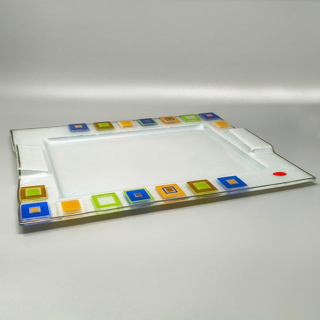 Vintage Italian Astonishing Tray in Murano Glass by Albatros, 1970s For Sale - Image 10 of 10