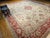 Early 20th Century Antique Turkish Oushak Rug, Hand-Knotted Wool, Allover Geometric Pattern, Tan & Red, 14' X 15' For Sale - Image 5 of 18