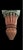1930s French Art Deco Fan-Shaped Wall Sconce in Carved Wood and Aluminium, 1930 For Sale - Image 5 of 6