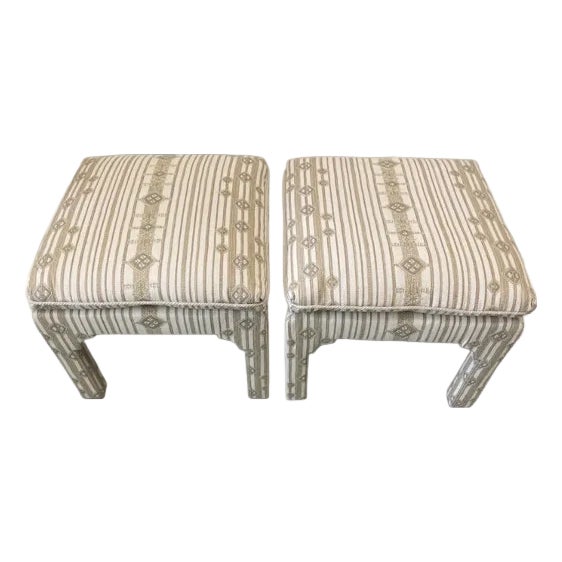 Pair of Upholstered Ottomans For Sale