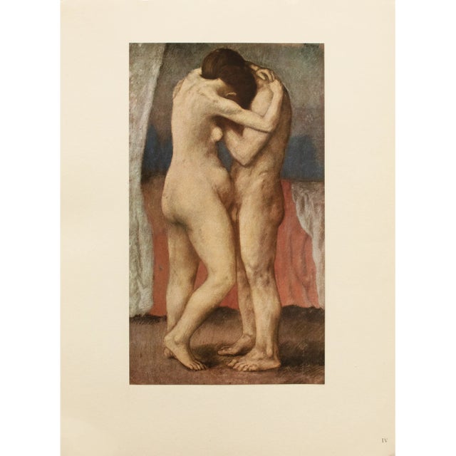 1948 After Pablo Picasso "The Embrace", First Edition Period Parisian Offset Lithograph For Sale